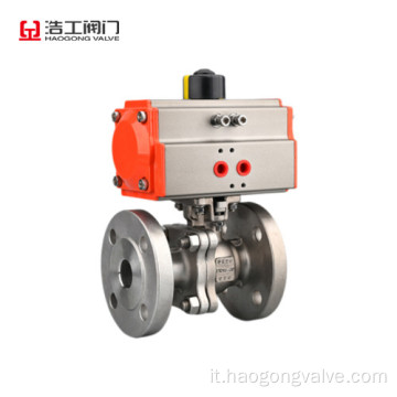 Valvola a sfera 2pc flangiata pneumatica